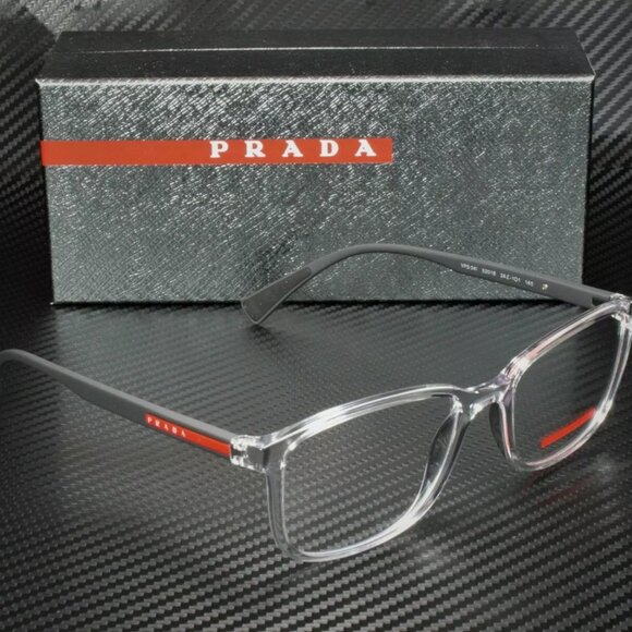 NEW Prada 55mm Transparent Men Eyeglasses - Picture 3 of 4